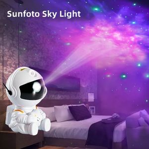 Projector Lamps Astronaut Projector LED Laser Space Galaxy Projector 360 Degree Star Projector Aurora Nebula Night Light for Home Decor 230213