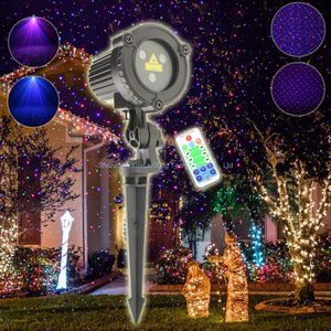 Lámparas de proyector ESHINY RG/RGB Luz de jardín láser en movimiento Estrellas estrelladas Proyector al aire libre IP65 Pared remota Árbol Casa Noche Paisaje Lámpara Z1N6 230923