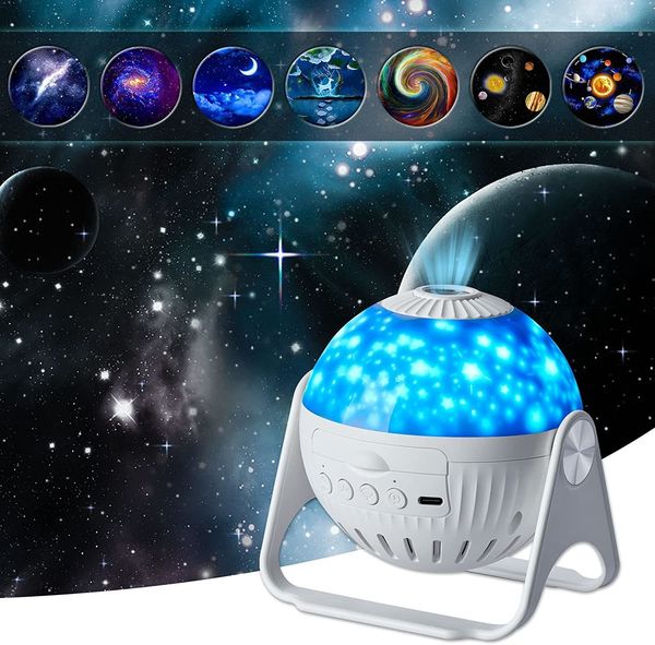 Lámparas de proyector Planetario Galaxy Night Light Proyector 360 ° Ajustable Star Sky Lámpara de noche para dormitorio Hogar Niños Regalo de cumpleaños 230923