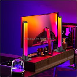 Lampes de projecteur Smart LED RGB Light Bar Symphonie Bluetooth App Contrôle Musique Rythme Lumières ambiantes Salle de jeu TV Ordinateur de bureau Dr Dh0Hy