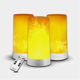 Lampes de projecteur USB rechargeable LED lampe à flamme effet de flamme simulé lumière réaliste atmosphère de feu lumière décoration intérieure 4 modes d'éclairage 230923