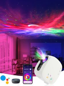 Projector Lamps WIFI Star Projector Night Light Galaxy Projector APP Control Galaxy Lamp With Music Speaker for Bedroom Game Room Ceiling Decor 230923