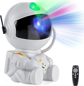 Projecteur, étoile Astronaute Galaxy Light, Night Light Kids, Projecteur léger pour la chambre, lampe LED de plafond de nébuleuse étoilée, avec télécommande (White1)