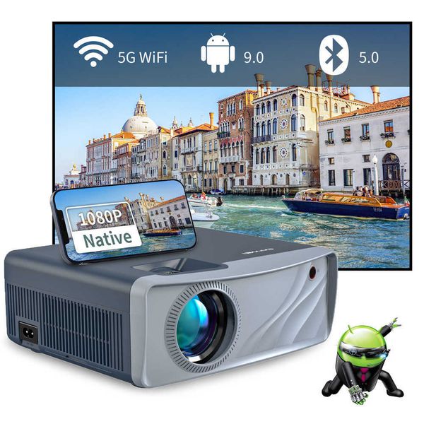 Projecteurs 4K 10000 Lumens LED Vidéo Projecteur Portable Natif 19201080 Full HD 1080P Home Cinéma Projecteur de Film en Plein Air pour Smartphone J230222