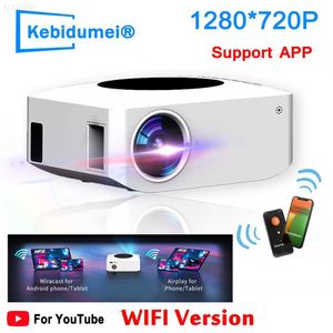 Projectoren 4K WIFI Draadloze projector Buiten Ondersteuning 1080P Miniprojectoren 360 Home Theater Cinema HDMI-compatibel Smart TV APP voor IOS L230923