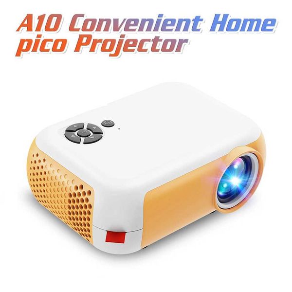 Proyectores A10 HD 1080P Mini Proyector Portable Travel Camping WiFi WiFi Proyector TV Sistema de cine en casa admite Android iOS J240509