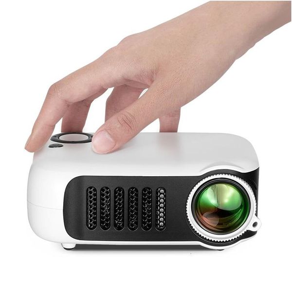 Projecteurs A2000 Mini Projecteur Home Cinema Portable Theatre 3D LED Videoprojector Laser Beamer pour 4k 1080p via HD Port Smart TV Box OTHE8