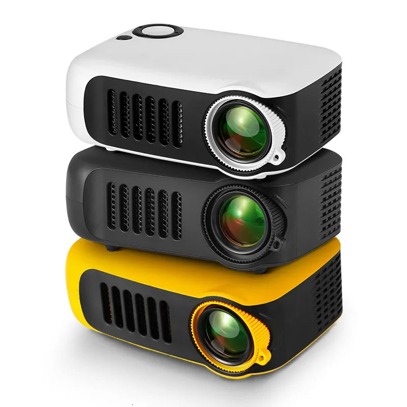 Projektörler A2000 Mini Projektör LED Taşınabilir Beamer Uyumlu Destek Tam HD 1080p Video Projetor USB HD Port Çocuk Hediyesi Ev Sineması