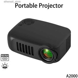 Proyectores A2000 Proyector portátil Cine en casa 3D LED Smartphone TV Proyector láser Mini proyector para proyector de cine de video Full HD 1080P Q231128