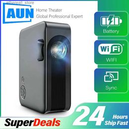 Projectoren A30C Pro Draagbare Projector AUN LED MINI Projectoren Thuis Smart TV Box Theater Cinema Beamer Sync Android IOS Telefoon 4k Video Q231128