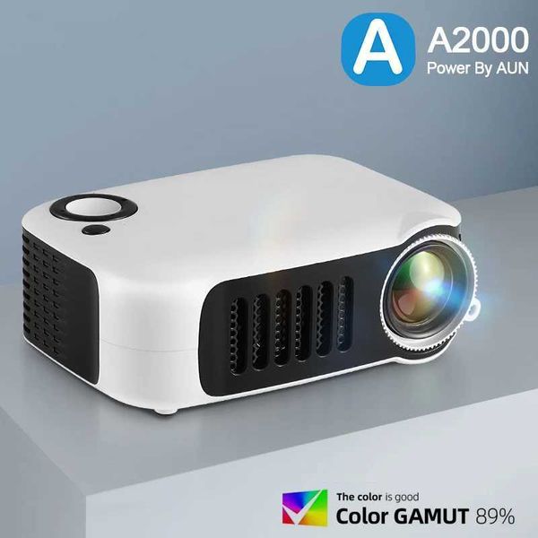 Projecteurs AUN A2000 Portable Projecteur LED Home Theatre Projecteur Mini Theatre Smart TV Beam prend en charge 1080p Full HD Movie Playback J240509