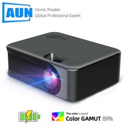 Projecteurs AUN MINI projecteur A30C PRO mini projeteur batterie Smart TV WIFI Portable Home cinéma Android cinéma projecteurs LED pour film 4k L230923