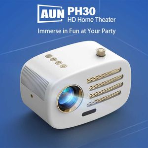 Projectoren AUN PH30C Portable Projector Home Theatre LED Mini Projectors Video Game Beamer Sync Android Smartphone Screen Laser Cinema J230221