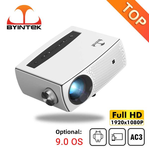 BYINTEK K18 Full LCD Portable Mini Projecteur Smart Android 9.0 WIFI LED Vidéo Home Cinéma 4K 1080P pour Smartphone T221216