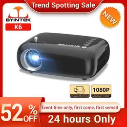 Projectoren BYINTEK K6 Mini-projector Draagbare thuisbioscoop LCD-projector Full HD 720P 1080P Filmvideo Groot schermprojector L230923