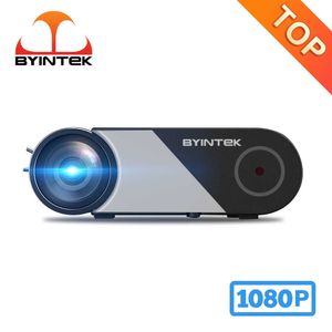 Projectoren Byintek K9 Full HD 1080p LED Portable Movie Game Mini Home Theatre Projector Optie WiFi Display voor smartphone T221216