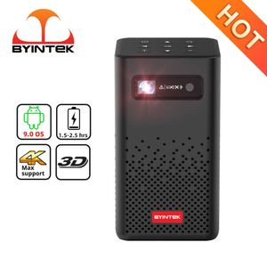 Proyectores BYINTEK P20 Mini Smart Android Wifi LED DLP Home Theater Portable 3D Projector 4K 1080P Projetor para Smartphone 4K R230306