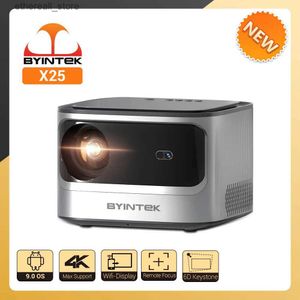 Projectors BYINTEK X25 Full HD Projector 1080P 4K Video Auto Focus WiFi Smart LCD LED Video Home Theater Projector Q231128