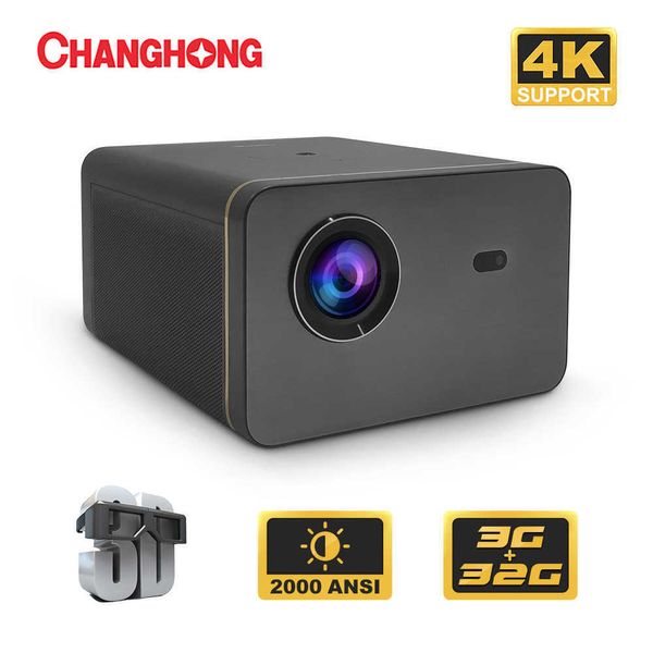 Projecteurs Changhong M4000 Projecteur Full HD 2000ANSI avec prise en charge vidéo 3D 1080p Projecteur 4K Home Cinéma Jeu de jeu sur grand écran avec PS5 J230222