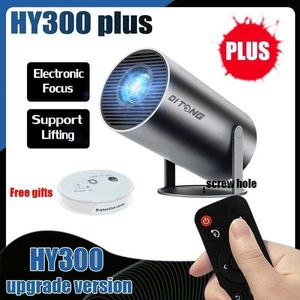 Projecteurs Ditong Hy300 Plus Projecteur 4K Android 1080p 1280 * 720p Full HD Home Theatre Video Mini Projecteur LED pour la mise à niveau du film J240509