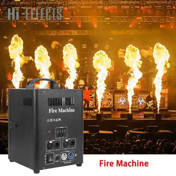 Projecteurs Double tête flamme Machine DMX 512 4 m haute flamme projecteur lance-feu avec canal sûr pour fête DJ effet de scène Q231128