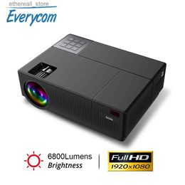 Proiettori Everycom M9 CL770 Proiettore nativo 1080P Full HD 4K Sistema multimediale LED Proiettore 6800 lumen Auto Keystone Altoparlante Home Cinema*2 Q231128