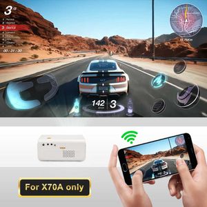 Projectors Everycom X70 Mini LED Support 1080P WiFi Projector Pocket Pico Portable LCD Video Movie Multimedia SmartPhone Beamer Home Cinema T221217
