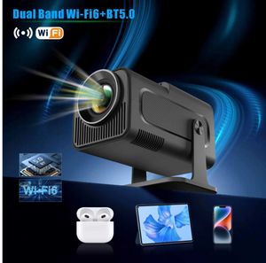 Projecteurs FGHGF 4K Android 11 Projecteur Native 1080p 300 ANSI HY320 DUAL WIFI6 BT5.0 1920 * 1080p Portable Home Cinema Amélioration de la version HY300 J240509