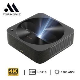 Projectoren Formovie R1 Nano Ondersteuning 4K-projector Laserprojector met ultrakorte projectieafstand Android Home Theater 1200 ANSI Lumen Beamer