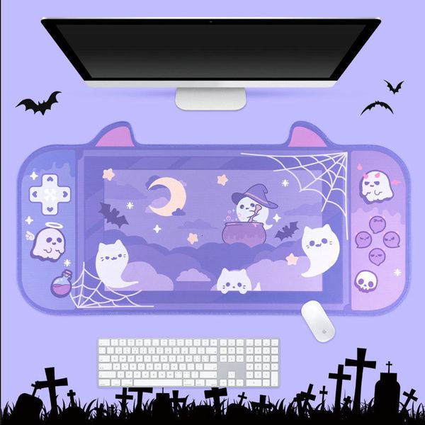 Alfombrilla de ratón fantasma para proyectores, bonito teclado grande para juegos, alfombrillas de escritorio para ordenador de Halloween Kawaii, alfombrilla de goma gruesa antideslizante 230715