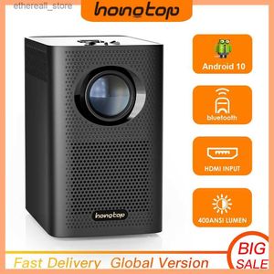 Projecteurs HONGTOP S30MAX Smart 4K Android WiFi Portable 1080P Home cinéma vidéo LED Bluetooth Mini projecteur Android 10.0 projecteur Q231128