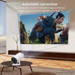 Projecteurs Hy300 Pro 4k Projecteur intelligent Portable Mini 1080p WiFi 200ansi Allwinner H713 TV Home Theatre Cinema HDMI Android 11.0 Projecteur