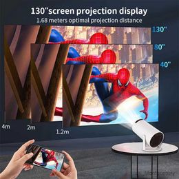 Projectoren HY300 Pro Projector Mini Portable WiFi Projector TV Home Theatre Cinema HDMI Ondersteuning Android 1080p voor Samsung Freestyle