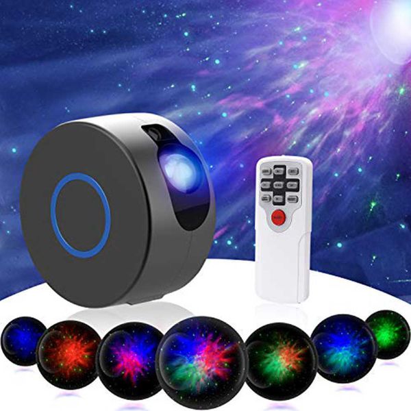 Proyectores Láser Galaxy Starry Sky Proyector Blueteeth USB Control de voz Reproductor de música LED Luz nocturna Dormitorio romántico Luz de proyección R230306