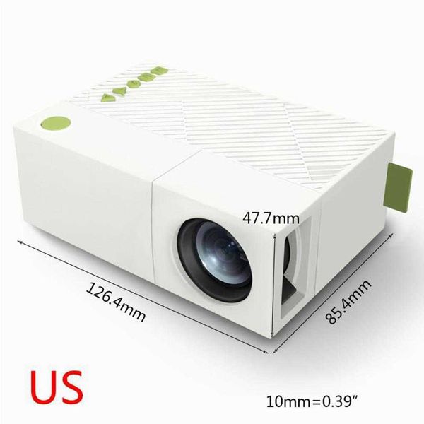 Proyectores Proyector LED 600 lúmenes 320x240 píxeles Compatible con Full HD 1080P HDMI-Compatible USB Mini reproductor multimedia portátil para el hogar T221216