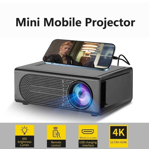 Projecteurs Mini Portable Projecteur 4K 1080P 3D LED Projecteur Video Wired Projecteur Full HD Home Theatre Game Projecteur J240509