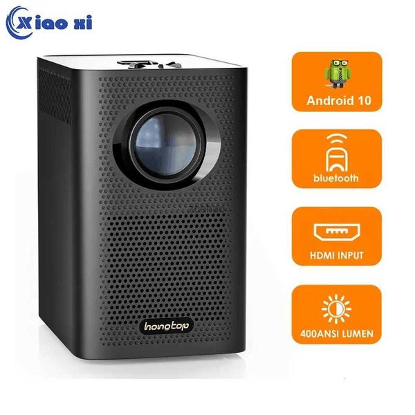 Projecteurs Nouveau projecteur intelligent 4K Android WiFi Portable 1080P cinéma maison cinéma vidéo LED Bluetooth Mini projecteur Android 10.0 ProjecteurL240105