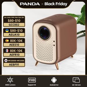 Projectors PANDA Stella A Android Portable Smart Real 1080P Full HD Mini Movie Large Screen 8000 Lumens LED WiFi Bluetooth 231128