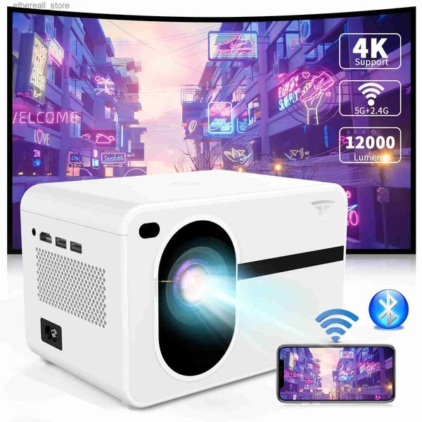 Proyectores Proyectores portátiles Dispositivos de audio y video para cine en casa 1280 * 720P Compatible con 1080P HDMI USB Beamer Proyector de alto brillo Q231127