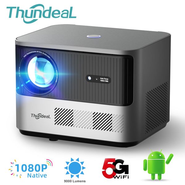 Proyectores Proyectores ThundeaL TDA6 Proyector Full HD 1080P 2K 4K Video Home Theatre Auto Focus 5G WiFi Proyector Android TDA6W 3D Proyector portátil 230922