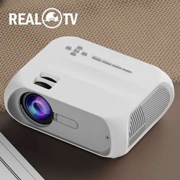 Proyectores REAL TV S5 Led Projector Full HD 1080p 4500 USB HDMIcompatible Beamer portátil con regalo R230306