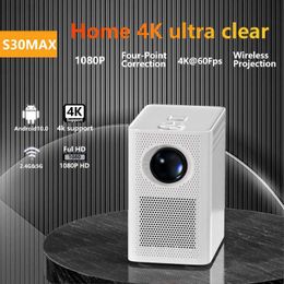 Projectoren S30 Global Version 1080P Android-projector 400 Ansi Lumen Draagbare projector Smart TV WIFI Home Beamer LED-projector L230923