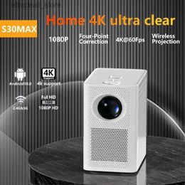 Projectoren S30 Global Version 1080P Android-projector 400 Ansi Lumen Draagbare projector Smart TV WIFI Home Beamer LED-projector Q231128