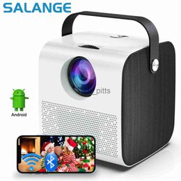 Projecteurs Salange P52 LED Projecteur 1280 * 720 Portable Home Theatre 3600 Lumen Android Video Beamer Full HD 1080p Support Bluetooth haut-parleur x0811