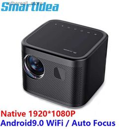 Projectoren SmartIdea Autofocus Android TV Smart 4K-projector 5G WiFi Bluetooth5.1 Full HD LCD LED Stofvrij 1080P Draagbare projectoren Q231128