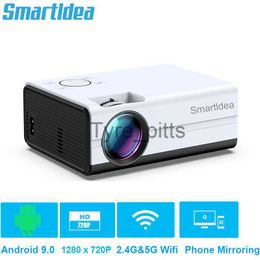 Projecteurs SmartIDEA T01 natif 1280x720p HD Projecteur Smart Android 9.0 5G WiFi BT4.1 Video Game Proyector 1080p Home Windows Beamer X0811