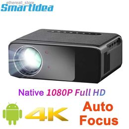 Projecteurs Smartldea natif 1080p projecteur intelligent mise au point automatique Android9.0 5G WIFI BT5.1 cinéma maison Android projecteur LED 4K projecteur Q231128