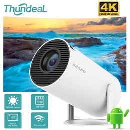 Projectoren Thundeal HY300 Android Wifi Smart Draagbare Projector 1280 720P Full HD Office Home Theater Video Mini Projector 231207