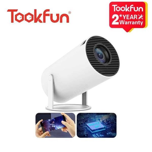 Projecteurs TakeFun Mini Projecteur 720P portable WiFi 6 Bluetooth 5.0 Android 11 Correction horizontale automatique 180 Rotary Connection Téléphone J240509