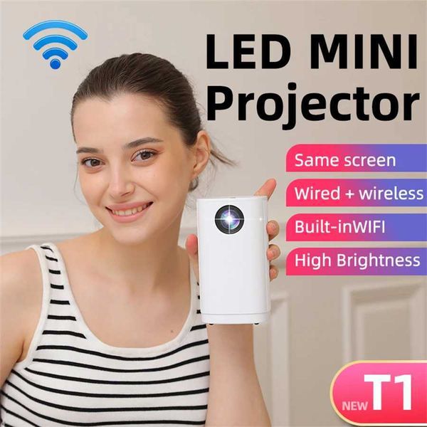 Projecteurs Toprecis T1 Projecteur Full HD LED Portable Projecteur 2.4G WiFi pour Android iOS Smartphone Video Home Office Camping J240509